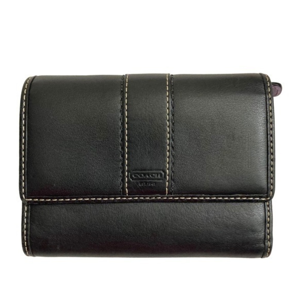 Coach black leather wallet